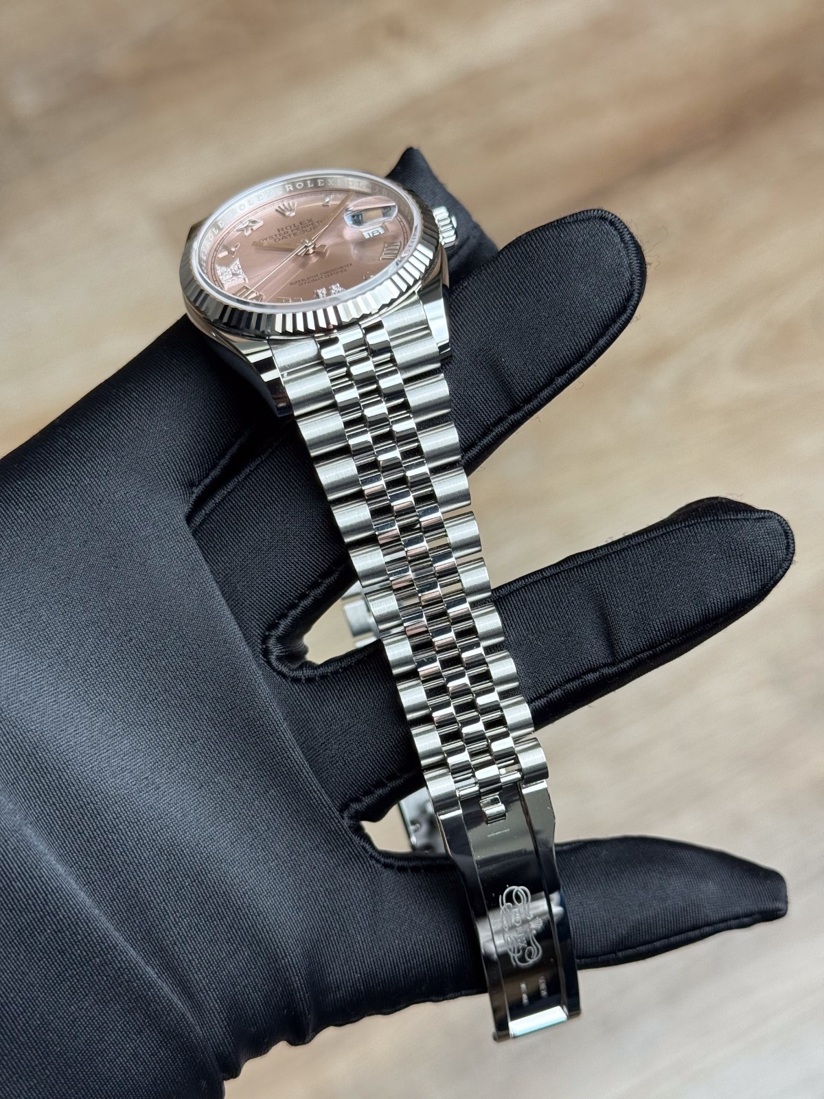 Rolex Datejust 36mm UNWORN 2026 Pink Roman VI IX Diamond Fluted Jubilee 126234