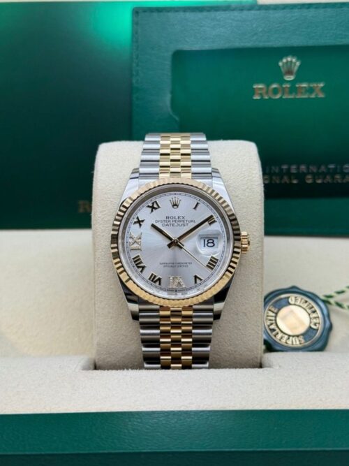 Rolex Datejust 36mm UNWORN 2026 Silver Roman VIIX Diamond Fluted Jubilee 126233