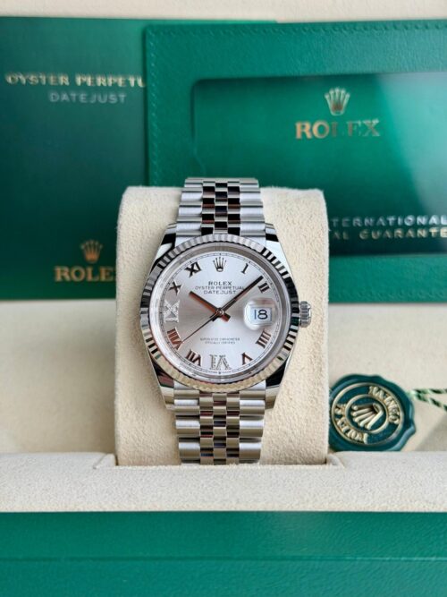Rolex Datejust 36mm UNWORN 2026 Silver Roman VIIX Diamond Fluted Jubilee 126234