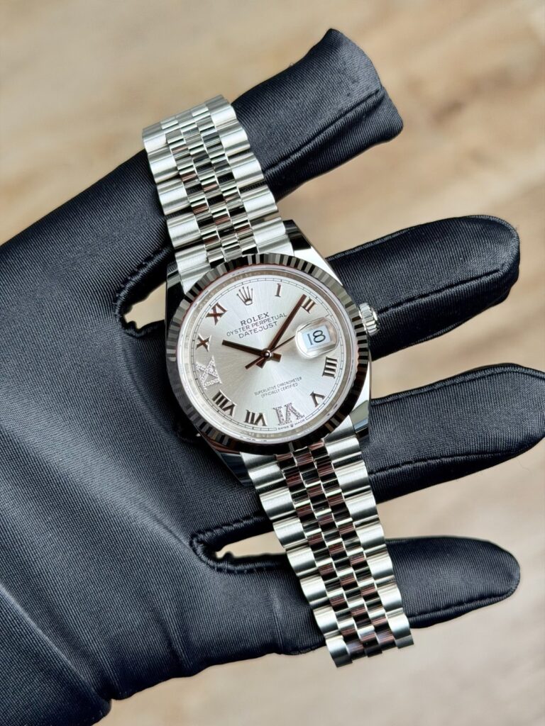 Rolex Datejust 36mm UNWORN 2026 Silver Roman VIIX Diamond Fluted Jubilee 126234