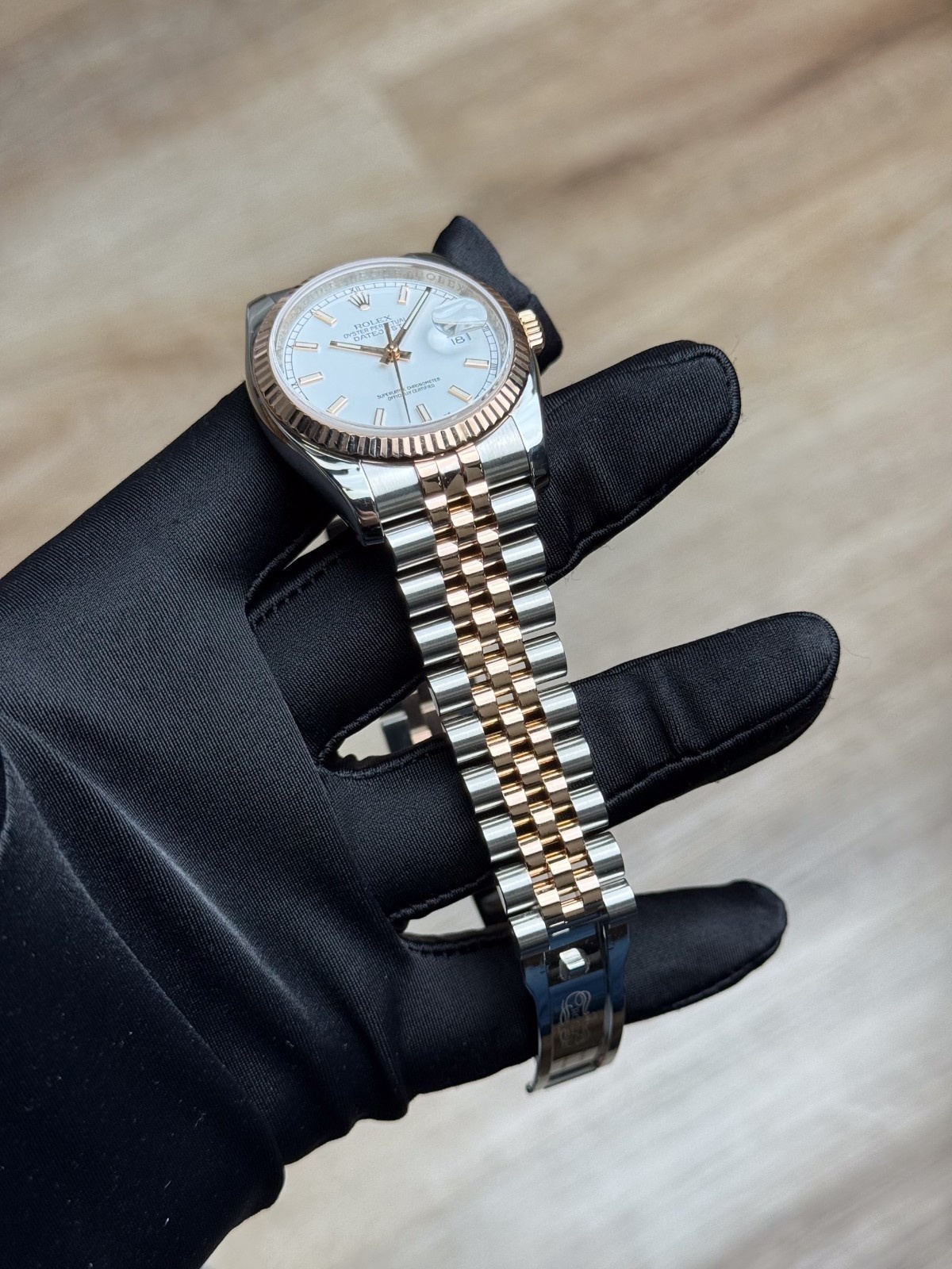 Rolex Datejust 36mm 2010 White Index Fluted Jubilee Preowned 2010 116231