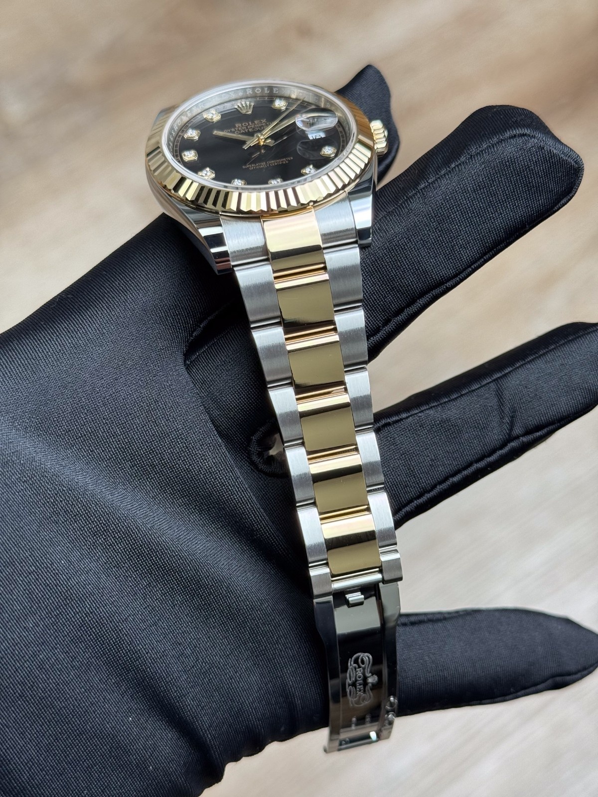 Rolex Datejust 41mm UNWORN 2026 Black Diamond Fluted Oyster 126333