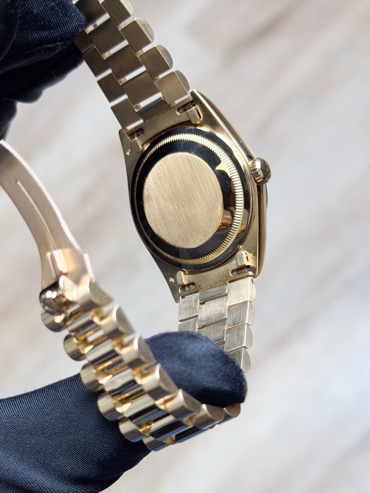 Rolex Day-Date 36 Champagne Diamond Lug President Preowned Watch&Box 18238