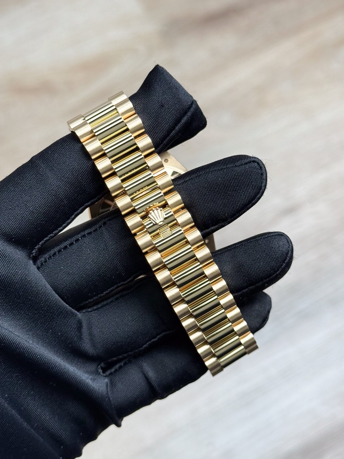 Rolex Day-Date 40 Black Baguette Diamond Fluted President 2025 Unworn 228238
