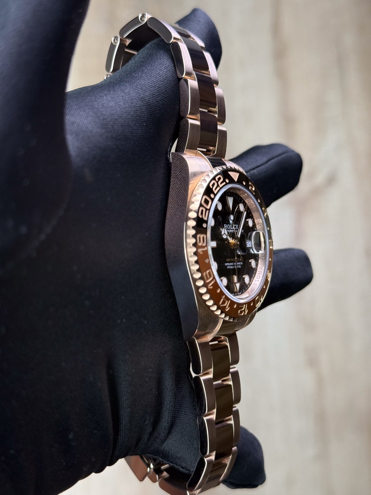 Rolex GMT-Master II 2022 Root Beer 40mm Black Oyster Preowned 126715CHNR
