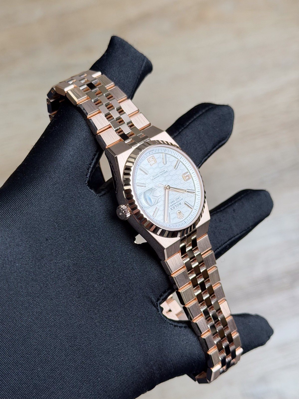Rolex Land-Dweller 36mm UNWORN 2026 White Honeycomb Fluted Flat Jubilee 127235