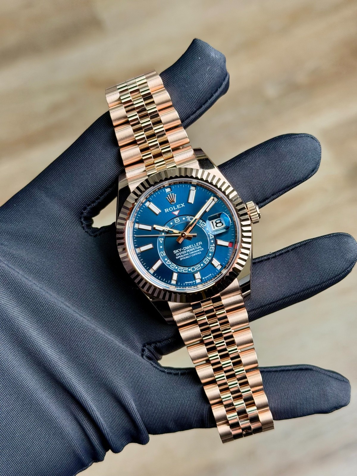 Rolex Sky-Dweller 42 Blue Index Fluted Jubilee 2026 Unworn 336935