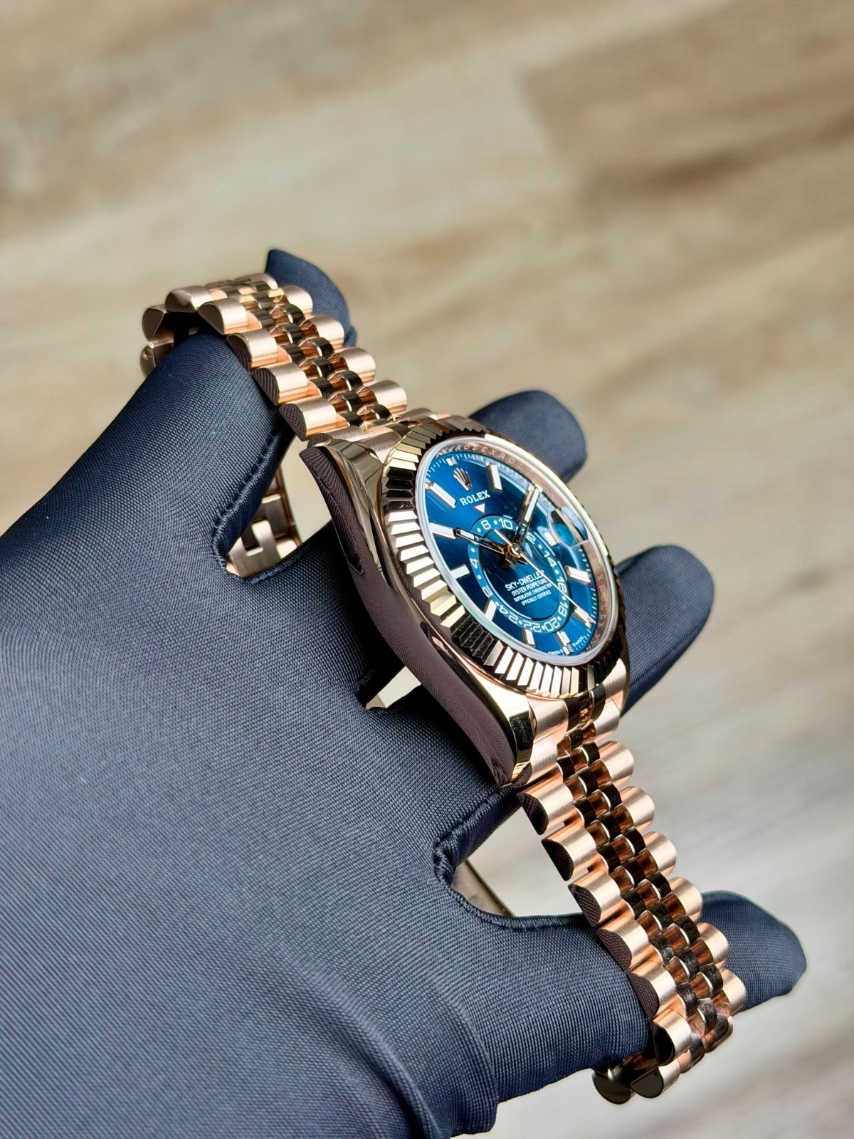 Rolex Sky-Dweller 42 Blue Index Fluted Jubilee 2026 Unworn 336935