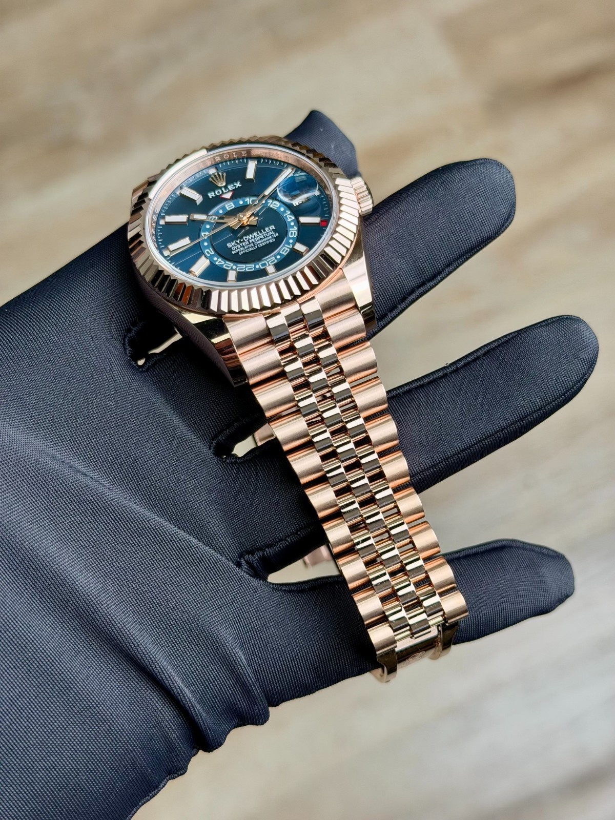 Rolex Sky-Dweller 42 Blue Index Fluted Jubilee 2026 Unworn 336935