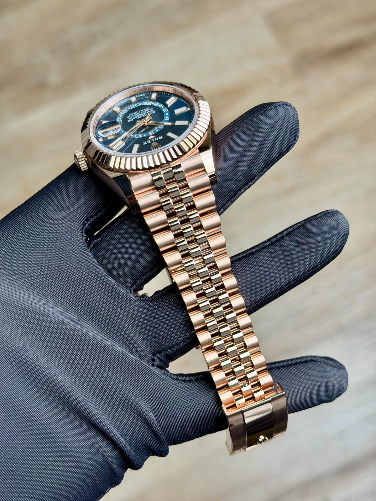 Rolex Sky-Dweller 42 Blue Index Fluted Jubilee 2026 Unworn 336935