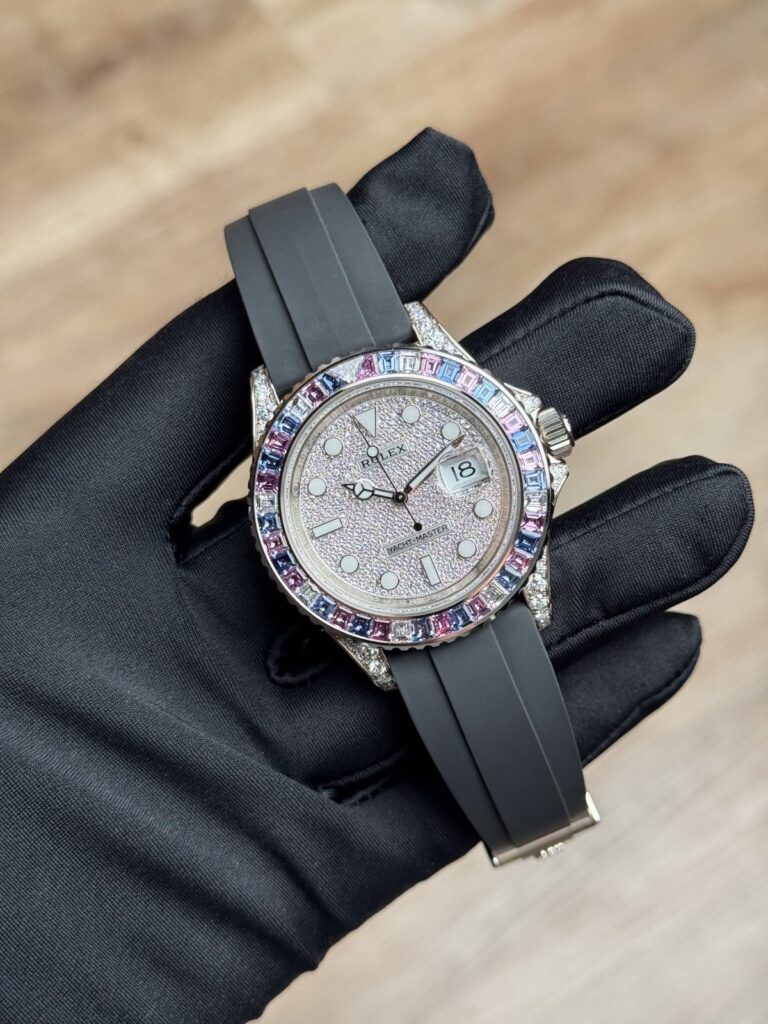 Rolex Yacht-Master 40 Cotton Candy Paved Diamond Sapphire Oysterflex 126679SABR