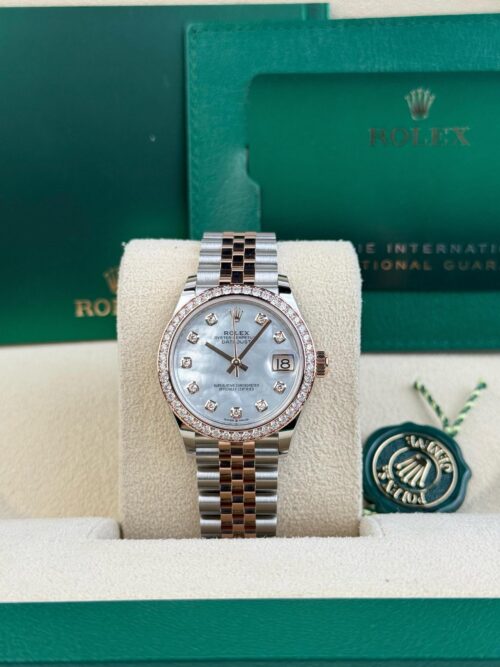 Rolex Datejust 31mm UNWORN 2026 MOP Pearl Diamond Bezel Jubilee 278381RBR