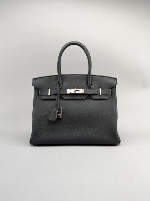 Hermes Birkin 30 Retourne Togo Black Palladium Hardware Preowned A Stamp