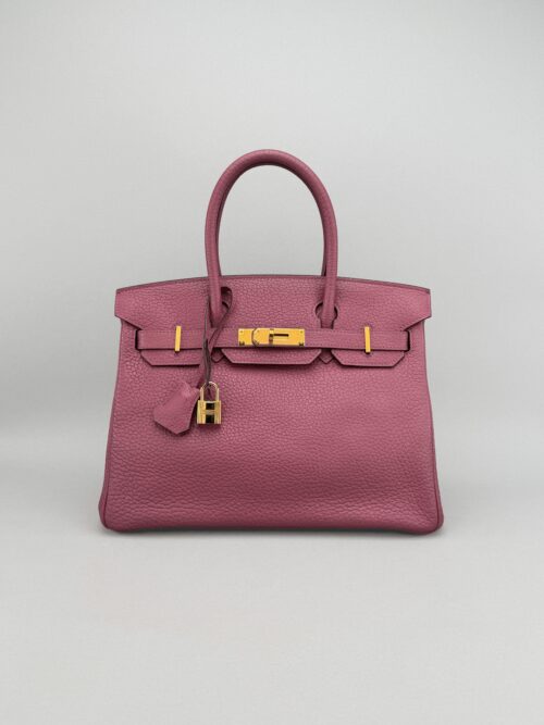 Hermes Birkin 30 Retourne Togo Tosca Inside Magnolia Gold Hardware Preowned T