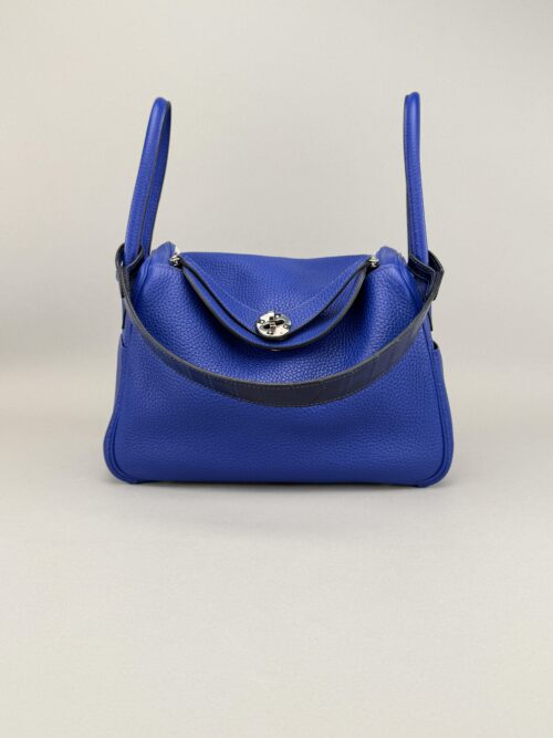 Hermes Lindy 26 Retourne Touch Alligator Blue Electric Palladium Preowned Z