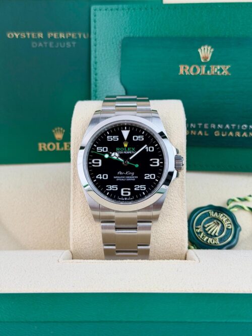 Rolex Air King 40mm UNWORN 2026 Black Arabic Smooth Oyster 126900
