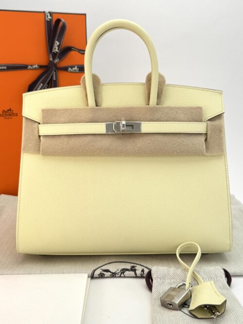 Hermes Birkin 25 Sellier Epsom Jaune Milton Palladium Hardware K Stamp 2025