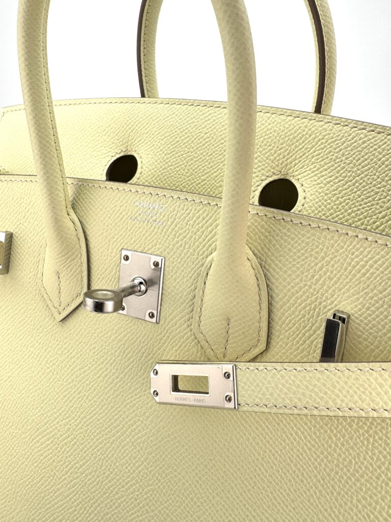 Hermes Birkin 25 Sellier Epsom Jaune Milton Palladium Hardware K Stamp 2025