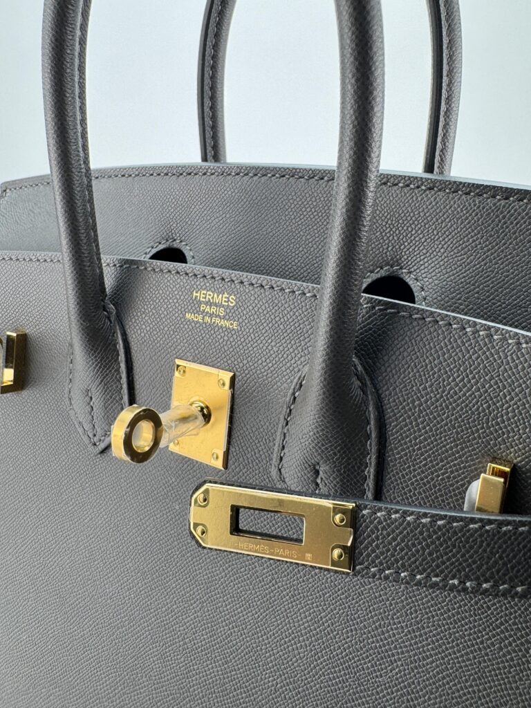 Hermes Birkin 25 Sellier Madame Gris Graphite Gold Hardware W Stamp 2024
