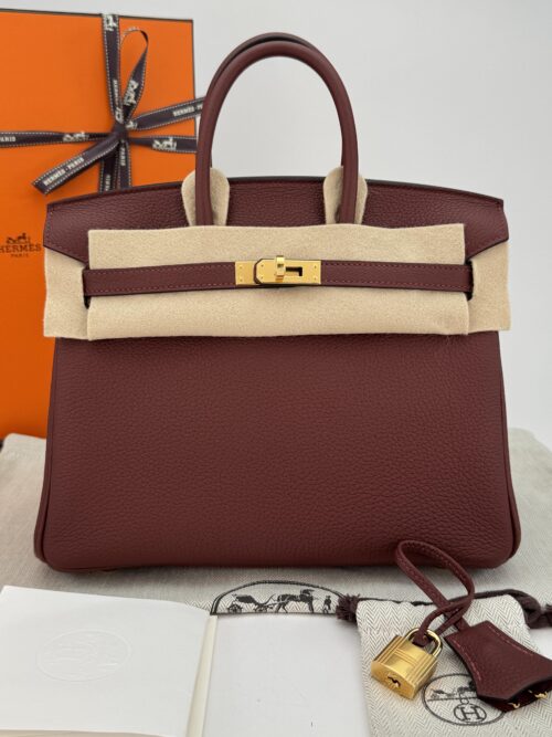 Hermes Birkin 25 Retourne Togo Rouge H Gold Hardware G Stamp 2026