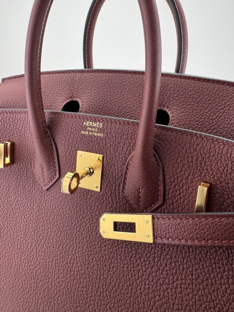 Hermes Birkin 25 Retourne Togo Rouge H Gold Hardware G Stamp 2026
