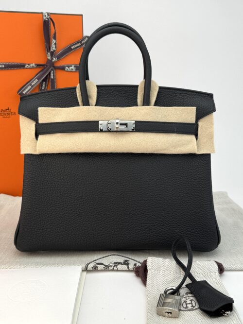 Hermes Birkin 25 Retourne Togo Black/Noir Palladium Hardware W Stamp 2024