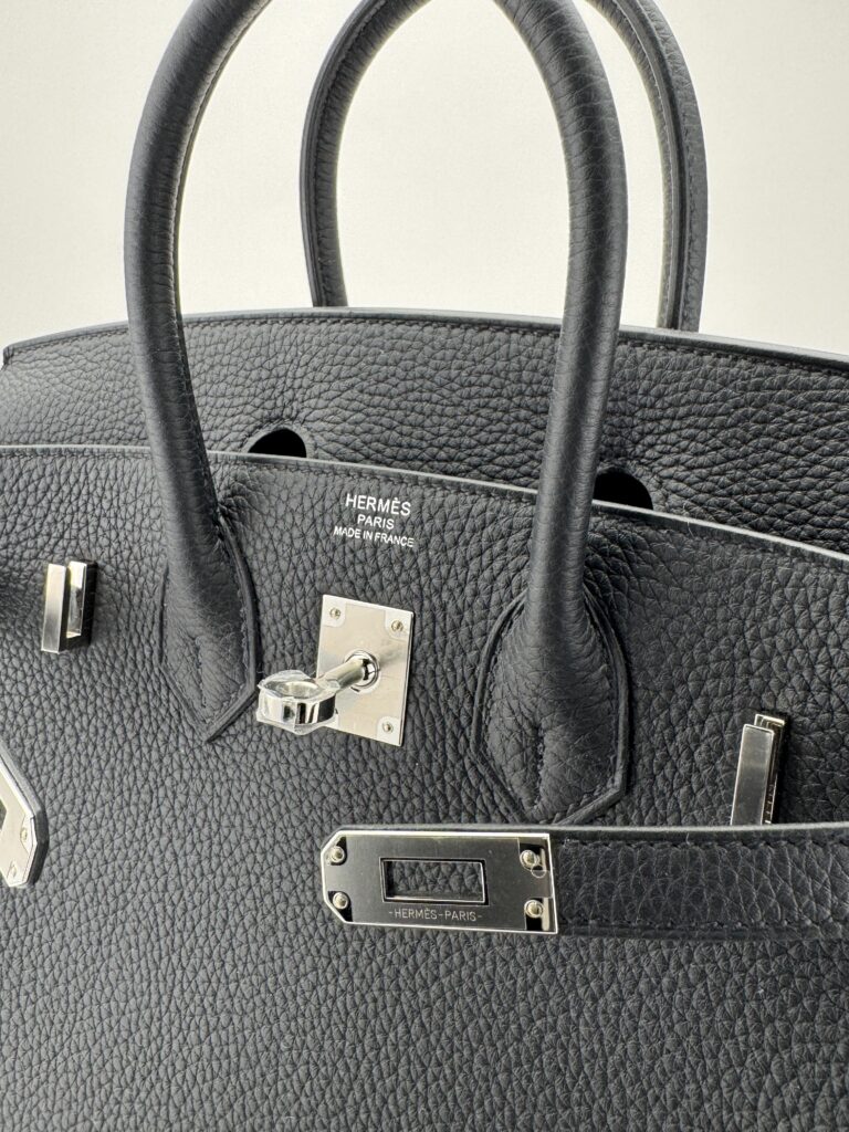 Hermes Birkin 25 Retourne Togo Black/Noir Palladium Hardware W Stamp 2024