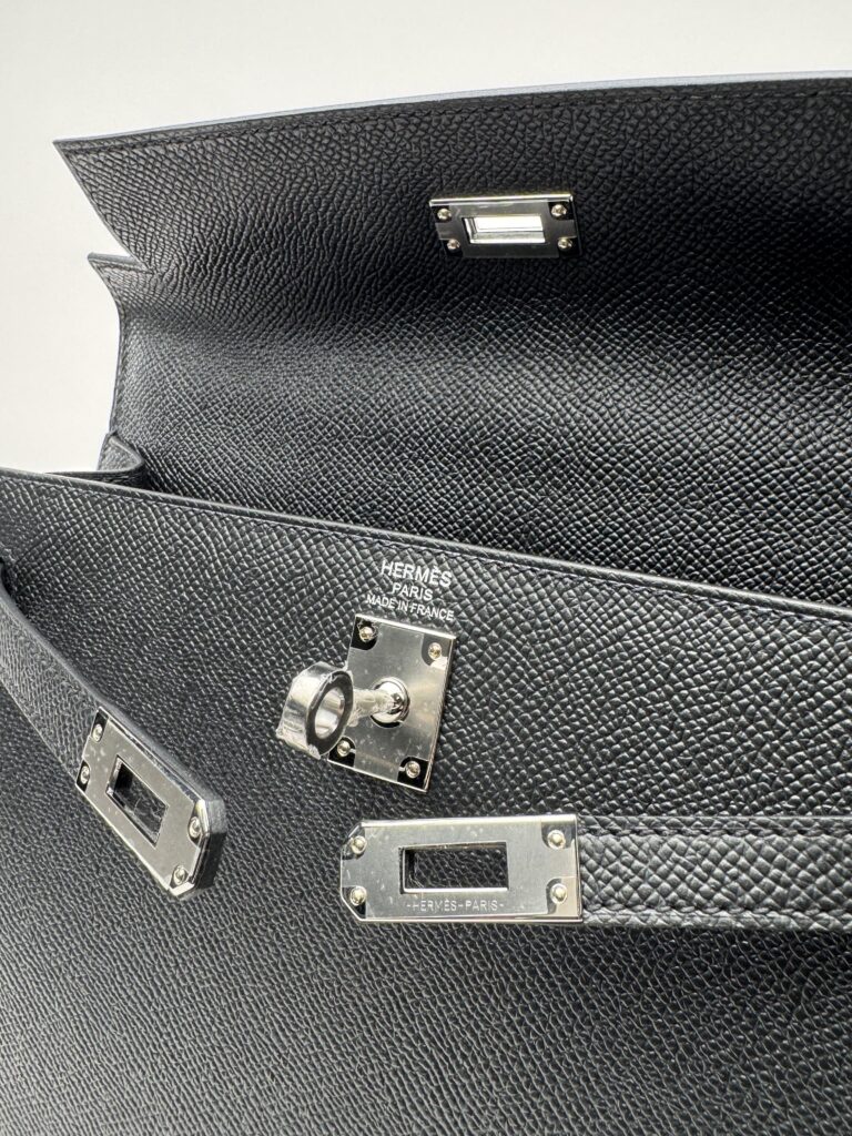 Hermes Kelly 25 Sellier Epsom Black/Noir Palladium Hardware K Stamp 2026