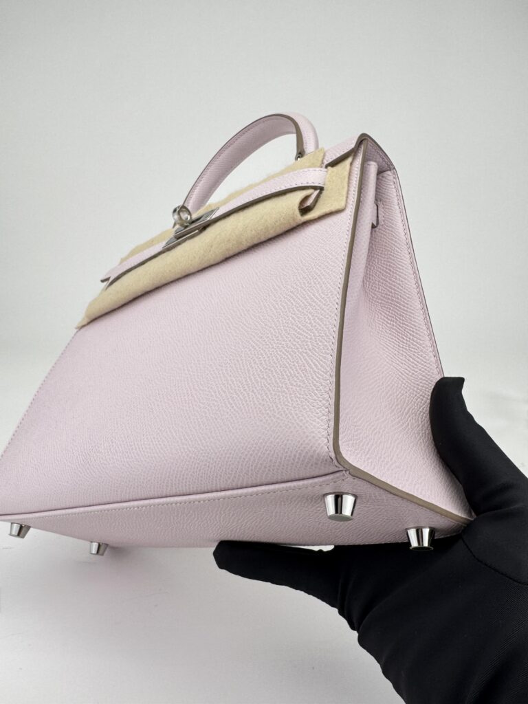 Hermes Kelly 25 Sellier Epsom Mauve Pale Palladium Hardware W Stamp 2025
