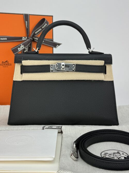 Hermes Mini Kelly 20 Sellier Epsom Black Palladium Hardware G Stamp 2026