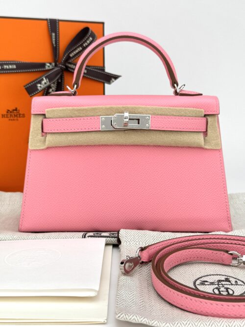 Hermes Mini Kelly II 20 Sellier Epsom Rose Confetti Palladium Hardware G 2026