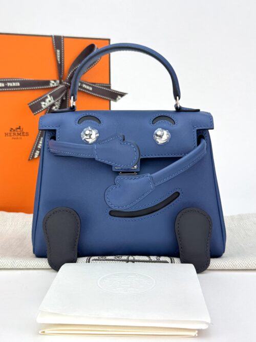 Hermes Kelly Doll Blue Tie Palladium Hardware K Stamp 2026