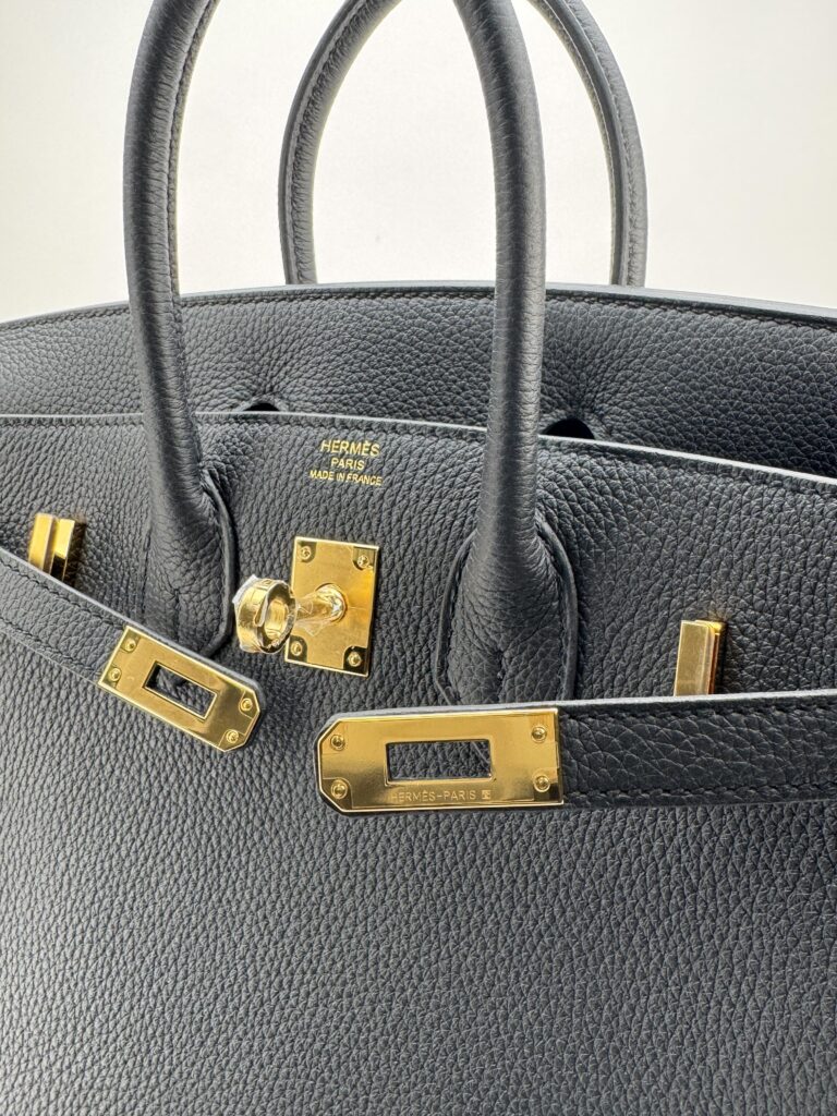 Hermes Birkin 25 Retourne Togo Black/Noir Gold Hardware G Stamp 2026
