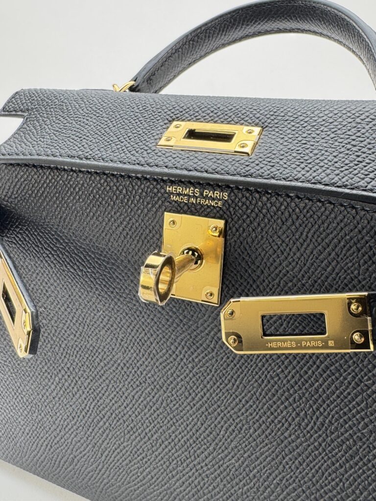 Hermes Mini Kelly 20 Sellier Epsom Black/Noir Gold Hardware K Stamp 2025