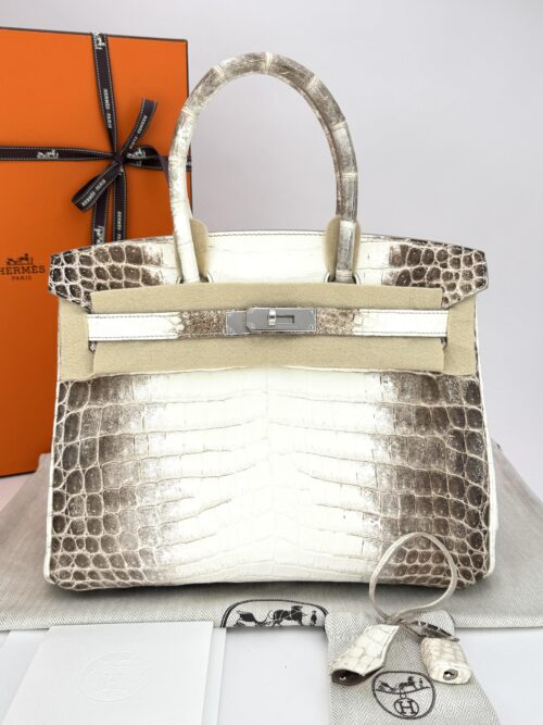 HIMALAYA - Hermès Birkin 30 Matte Crocodile Himalaya Palladium Hardware