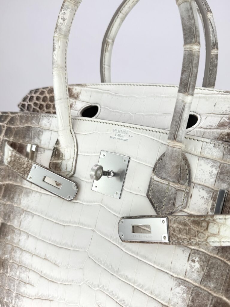HIMALAYA - Hermès Birkin 30 Matte Crocodile Himalaya Palladium Hardware
