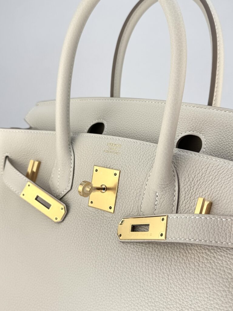 Hermes Birkin 30 Retourne Togo Craie Gold Hardware K Stamp 2025