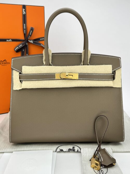 Hermes Birkin 30 Sellier Epsom Etoupe Gold Hardware W Stamp 2025