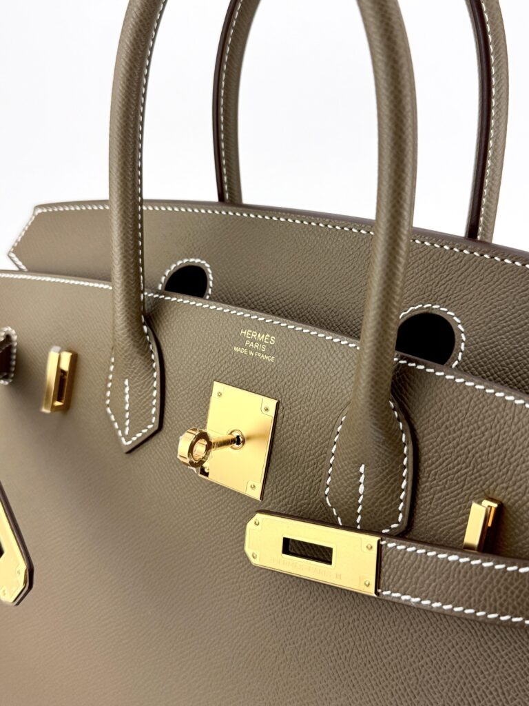 Hermes Birkin 30 Sellier Epsom Etoupe Gold Hardware W Stamp 2025