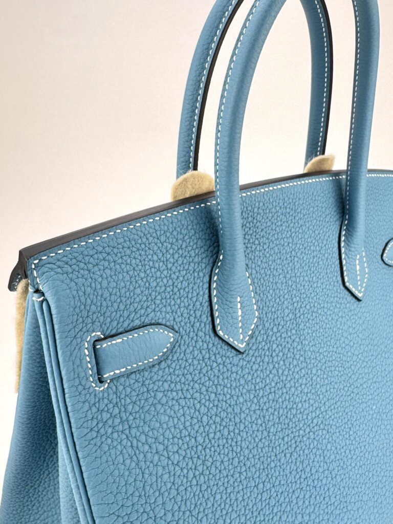 Hermes Birkin 30 Retourne Togo New Blue Jean Palladium Hardware K Stamp 2025