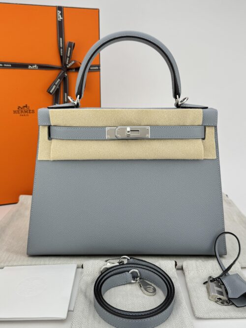Hermes Kelly 28 Sellier Epsom Gris Pantin Palladium Hardware K Stamp 2026