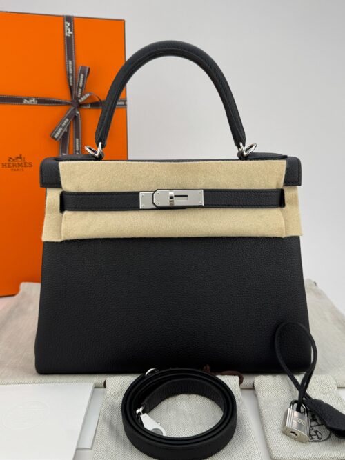 Hermes Kelly 28 Retourne Togo Black Palladium Hardware G Stamp 2026