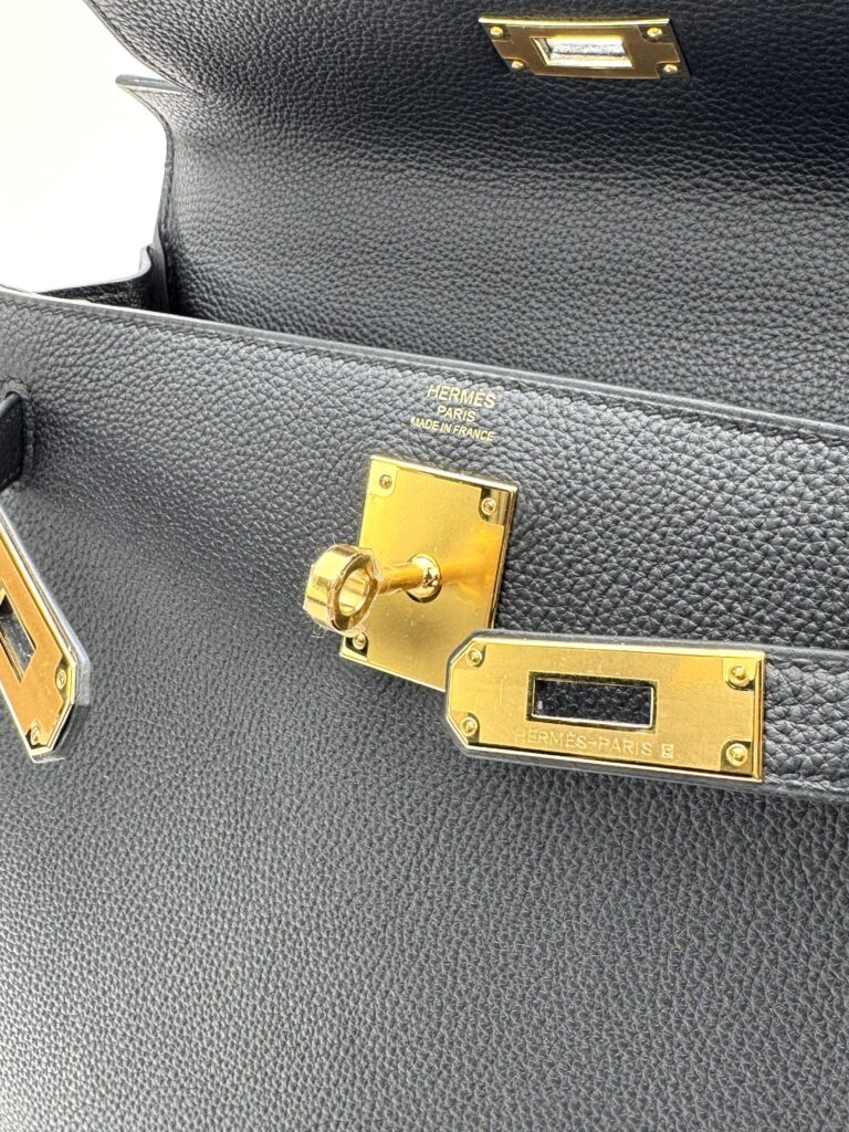Hermes Kelly 28 Retourne Togo Black Gold Hardware G Stamp 2026