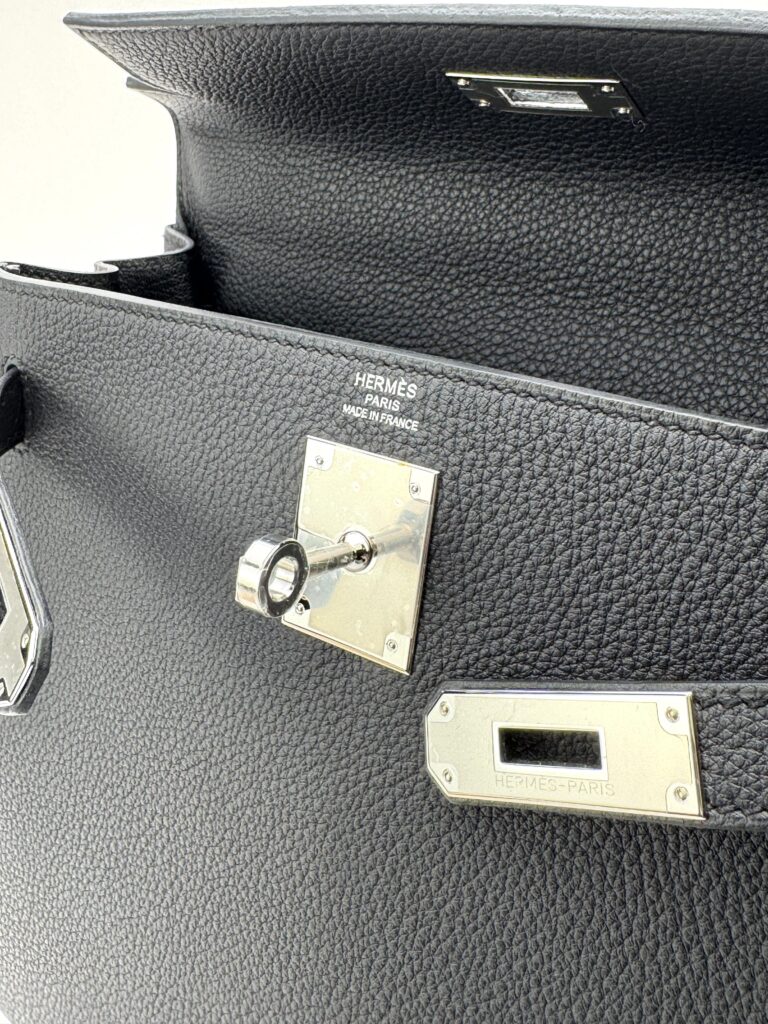 Hermes Kelly 28 Retourne Togo Black Palladium Hardware G Stamp 2026