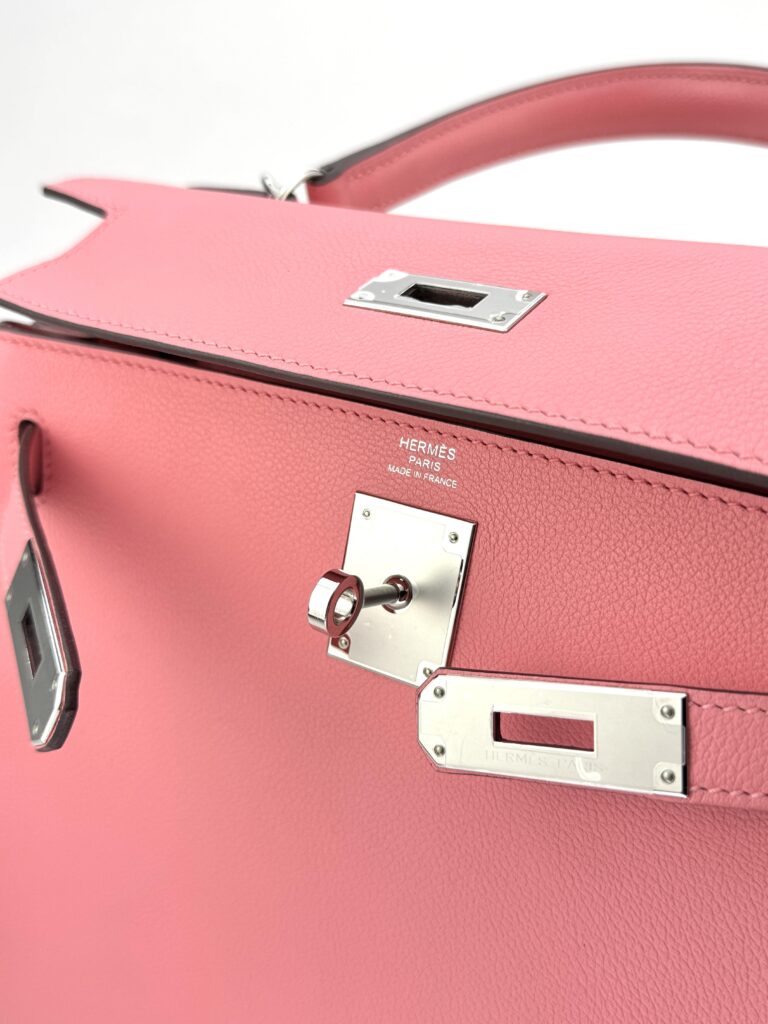 Hermes Kelly 28 Evercolor Rose D'ete/Rouge Palladium Hardware Y Stamp