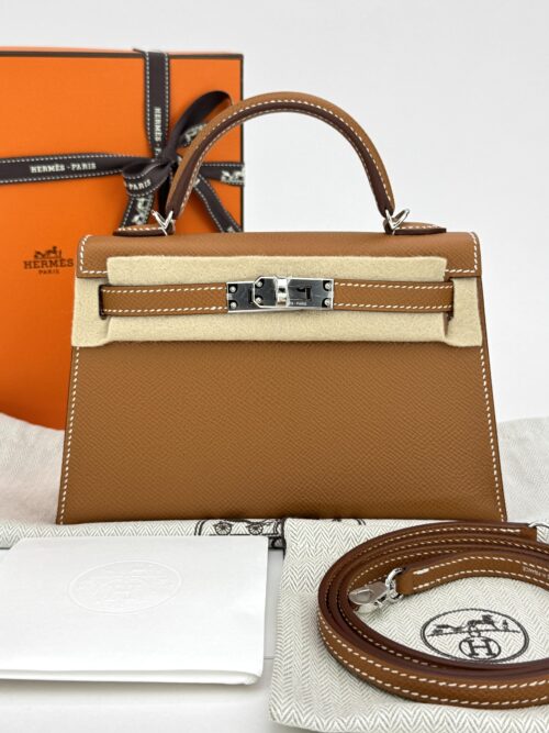 Hermes Mini Kelly 20 Sellier Epsom Gold Palladium Hardware G Stamp