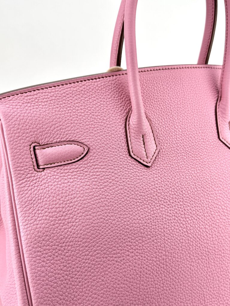 Hermes Birkin 35 Clemence Pink Bubblegum Palladium Hardware Square O