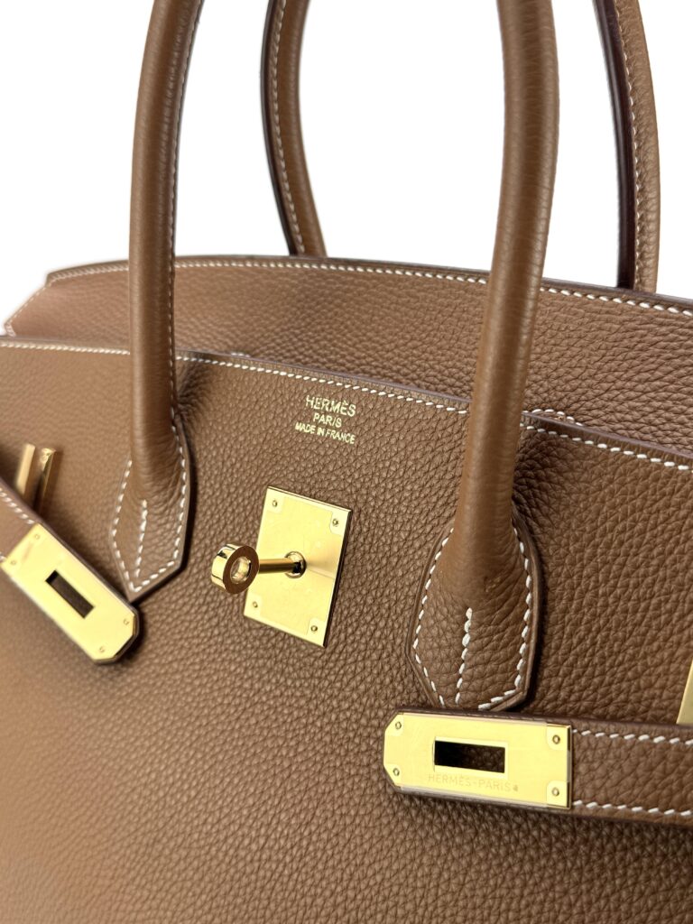 Hermes Birkin 35 Retourne Togo Gold Gold Hardware Square Q