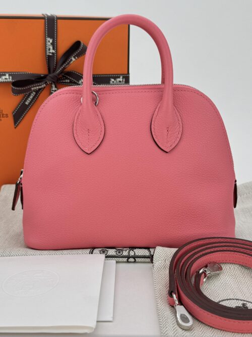Hermes Bolide Evercolor Rose Azalee Palladium Hardware K Stamp 2025