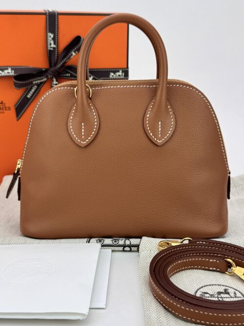 Hermes Mini Bolide Evercolor Gold Gold Hardware Preowned U Stamp